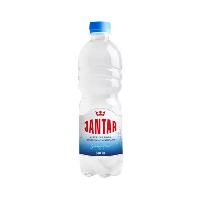 Woda źródlana średniozmineralizowana gazowana 500 ml - JANTAR