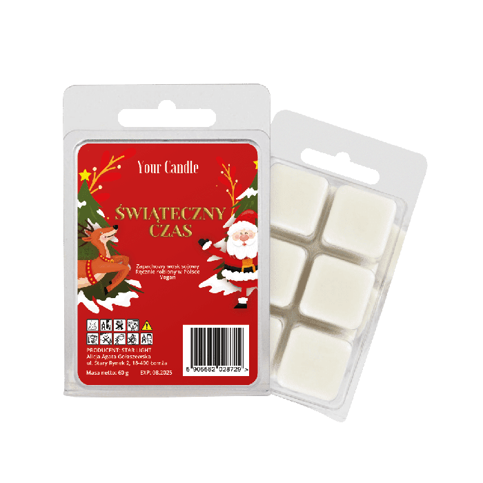 Wosk zapachowy sojowy świąteczny czas (6 x 10 g) 60 g - YOUR CANDLE (PRODUKT SEZONOWY)
