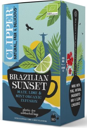 Yerba mate z miętą i limonką (brazilian sunset) BIO (20 x 2 g) 40 g - CLIPPER