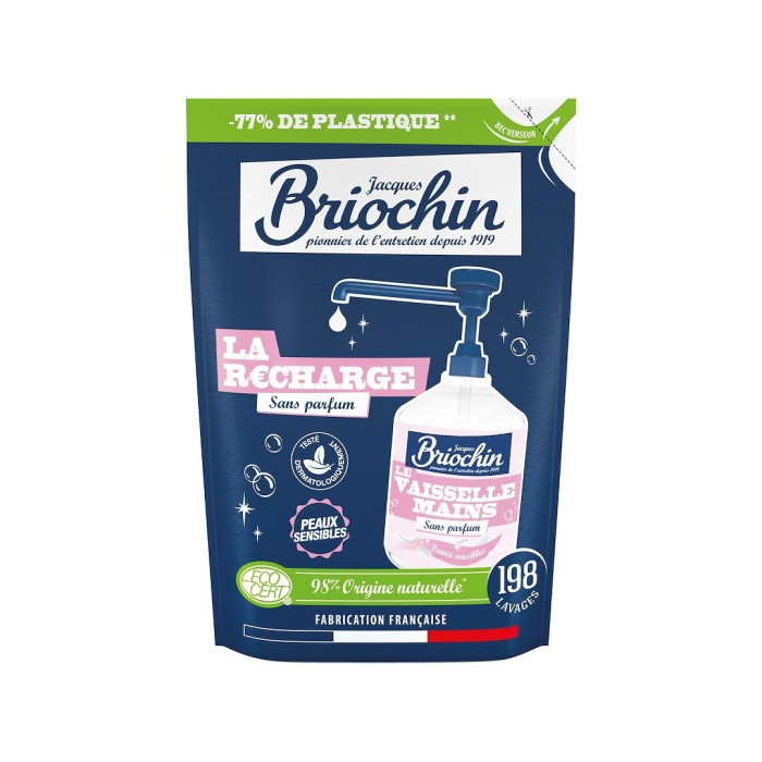 Żel do mycia naczyń i rąk na bazie mydła marsylskiego (uzupełnienie) eco 450 ml - BRIOCHIN