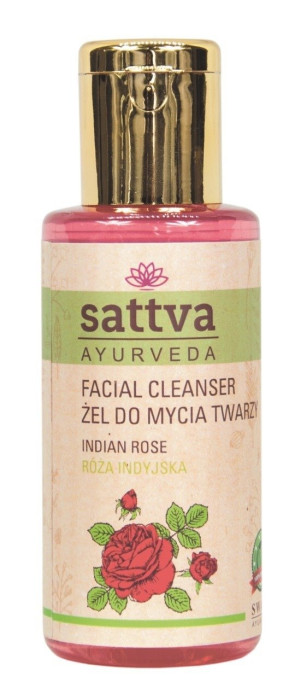 Żel do mycia twarzy róża indyjska 100 ml - SATTVA (AYURVEDA)