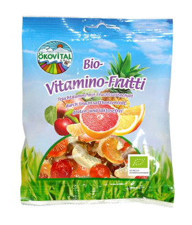 Żelki owocowe bez laktozy bezglutenowe BIO 80 g - OKOVITAL