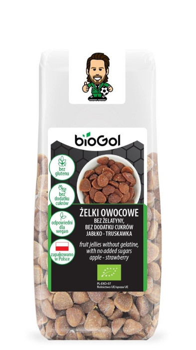 Żelki owocowe bez żelatyny bezglutenowe BIO 90 g - BIOGOL