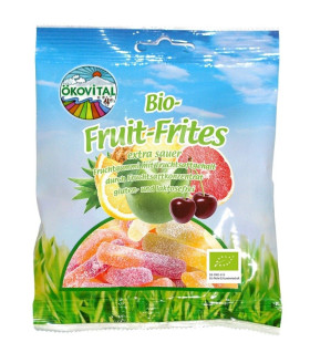Żelki owocowe kwaśne bez laktozy bezglutenowe BIO 80 g - OKOVITAL
