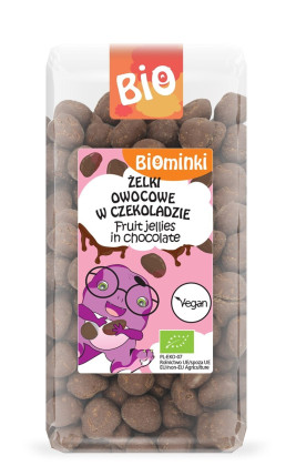 Żelki owocowe w czekoladzie BIO 250 g - BIOMINKI