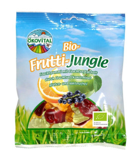 Żelki (zwierzaki) owocowe bez laktozy bezglutenowe BIO 80 g - OKOVITAL