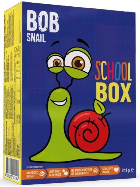 Zestaw szkolny - PRZEKĄSKI OWOCOWE Z ZABAWKĄ BEZ DODATKU CUKRÓW BEZGLUTENOWE 231 g - BOB SNAIL