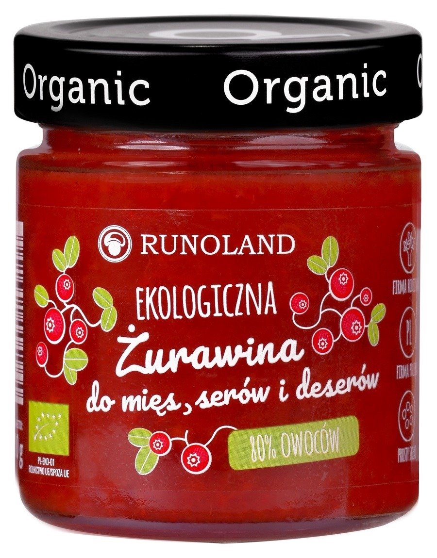 Żurawina do mięs, serów i deserów BIO 200 g - RUNOLAND