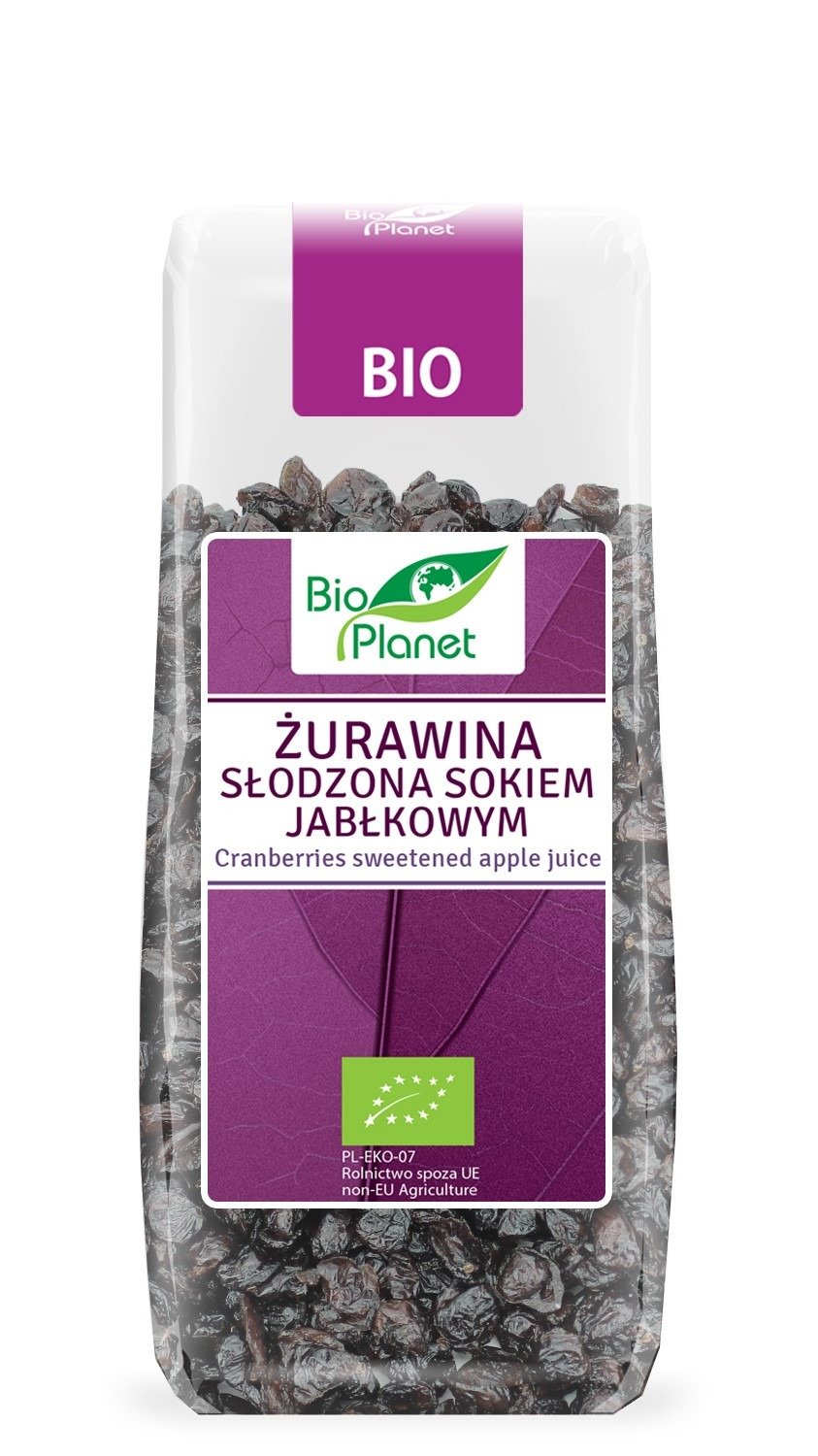 Żurawina słodzona sokiem jabłkowym BIO 100 g - BIO PLANET