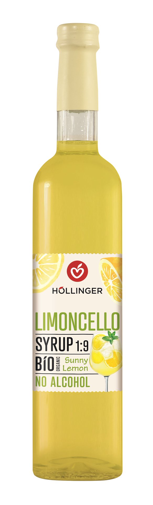 Syrop do drinków i koktajli limoncello BIO 500 ml - HOLLINGER