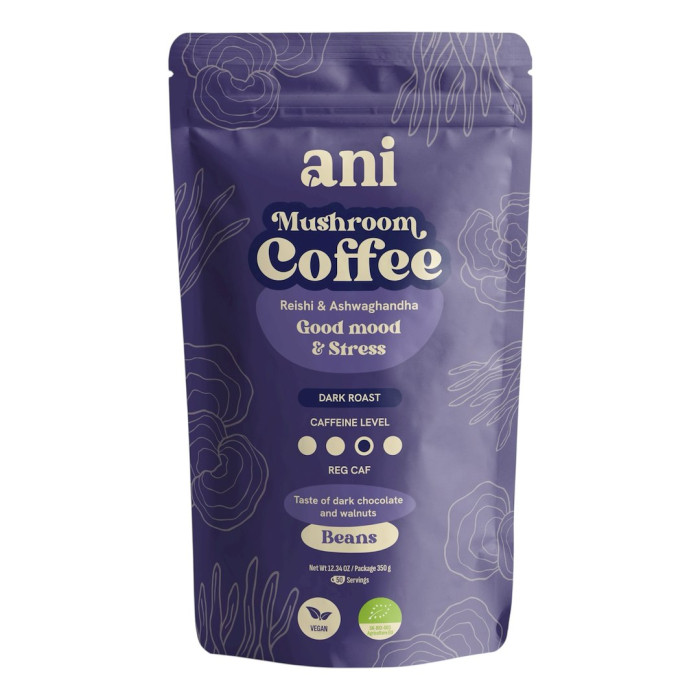 Kawa ziarnista arabica z reishi i ashwagandhą BIO 350 g - ANI