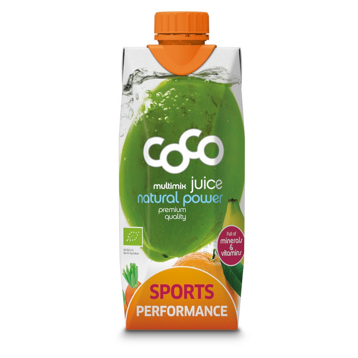 Woda kokosowa sports performance marchew - pomarańcza BIO 500 ml - COCO (DR MARTINS)