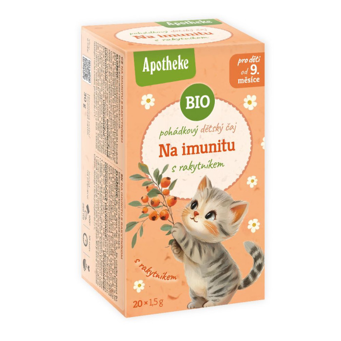 Herbatka bajkowa dla dzieci - dzika róża, mięta pieprzowa, rumianek i rokitnik BIO (20 x 1,5 g) 30 g - APOTHEKE